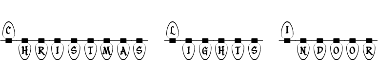 Christmas Lights Indoor font preview