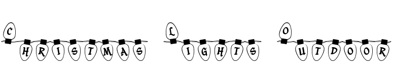 Christmas Lights Outdoor font preview