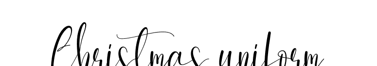 Christmas uniform font preview
