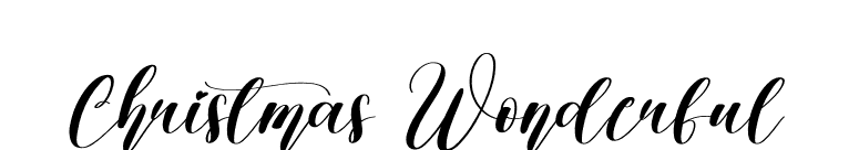 Christmas Wonderful font preview