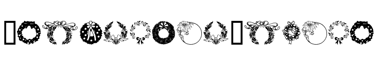 ChristmasWreath font preview