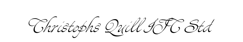 Christophs Quill ITC Std font preview