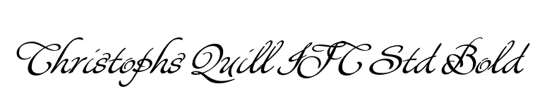 Christophs Quill ITC Std Bold font preview