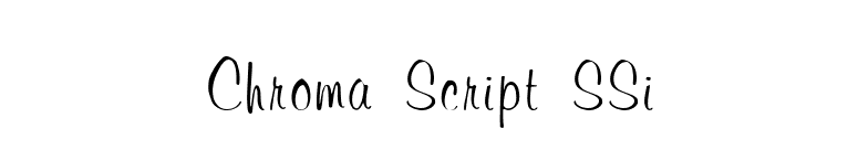 Chroma Script SSi font preview