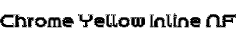 Chrome Yellow Inline NF font preview