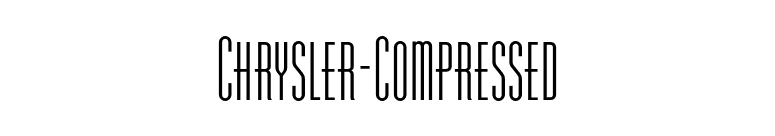 Chrysler-Compressed font preview