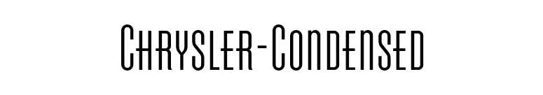 Chrysler-Condensed font preview