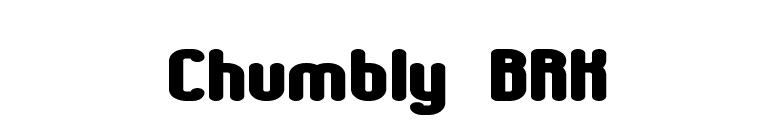 Chumbly BRK font preview