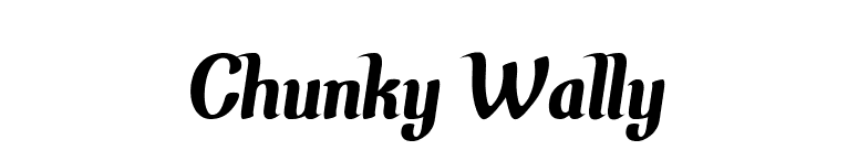Chunky Wally font preview