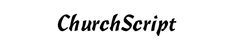 ChurchScript font preview