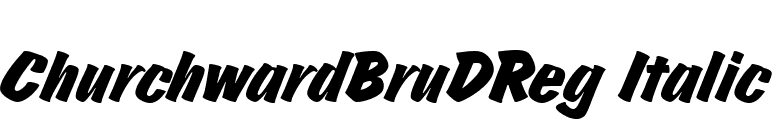 ChurchwardBruDReg Italic font preview