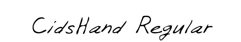 CidsHand Regular font preview