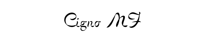 Cigno MF font preview