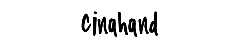 Cinahand font preview
