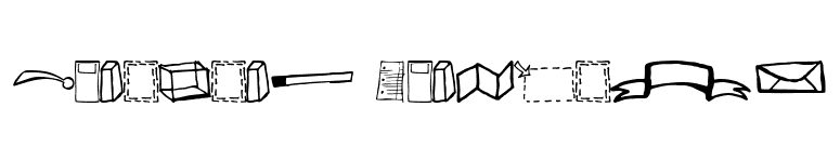 Cinahand Dingbats font preview