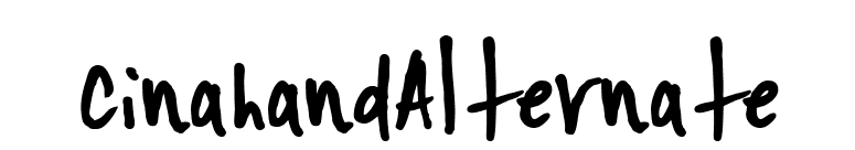 CinahandAlternate font preview