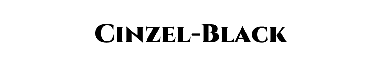 Cinzel-Black font preview