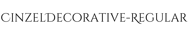 CinzelDecorative-Regular font preview