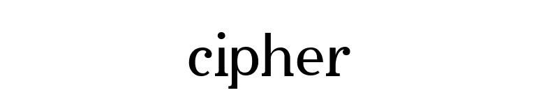 cipher font preview