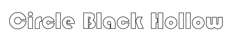 Circle Black Hollow font preview