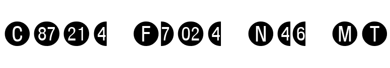 Circle Frame Neg MT font preview