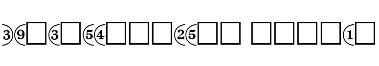 CircledNumbers Normal font preview