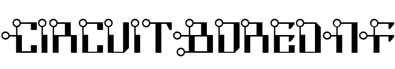 CircuitBoredNF font preview