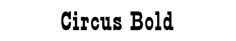 Circus Bold font preview