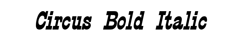 Circus Bold Italic font preview