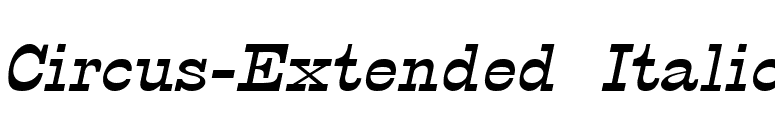 Circus-Extended Italic font preview