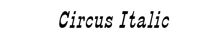 Circus Italic font preview