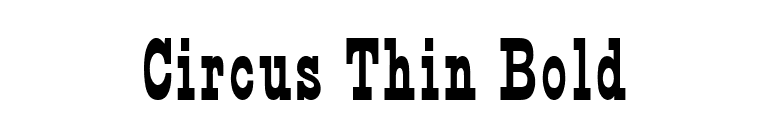 Circus Thin Bold font preview