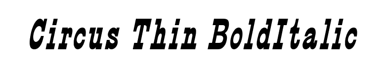 Circus Thin BoldItalic font preview