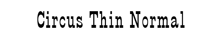 Circus Thin Normal font preview