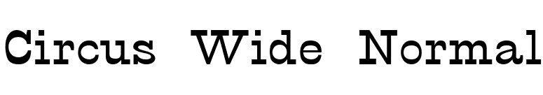 Circus Wide Normal font preview