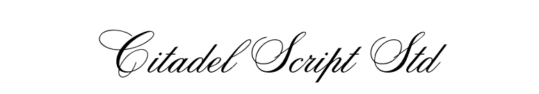 Citadel Script Std font preview