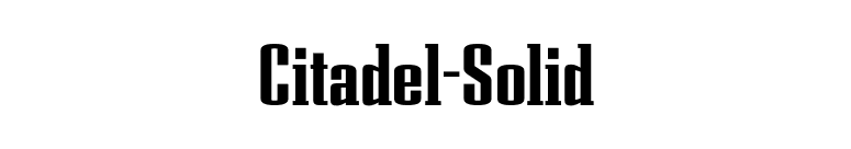 Citadel-Solid font preview