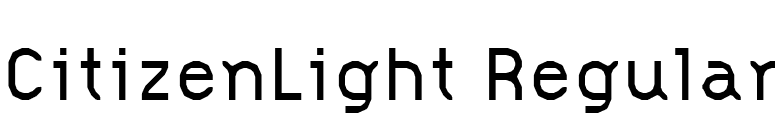 CitizenLight Regular font preview