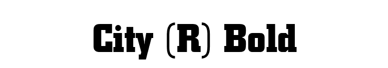 City (R) Bold font preview