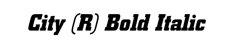 City (R) Bold Italic font preview