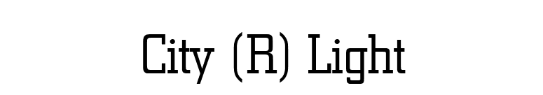 City (R) Light font preview