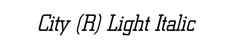 City (R) Light Italic font preview