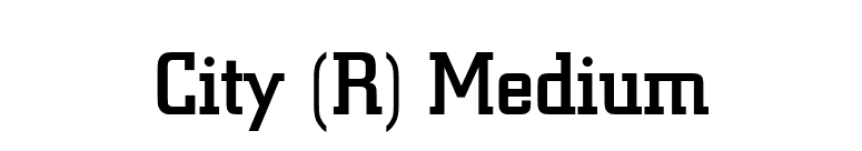 City (R) Medium font preview