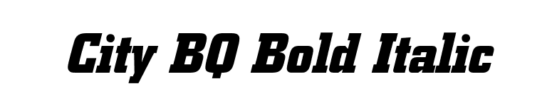 City BQ Bold Italic font preview
