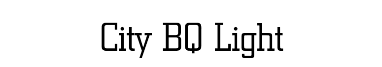 City BQ Light font preview
