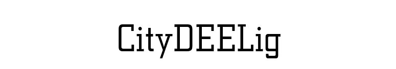 CityDEELig font preview
