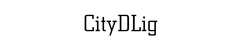 CityDLig font preview