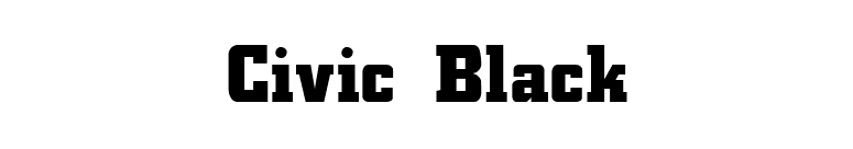 Civic Black font preview