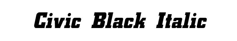 Civic Black Italic font preview