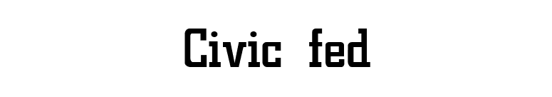 Civic fed font preview